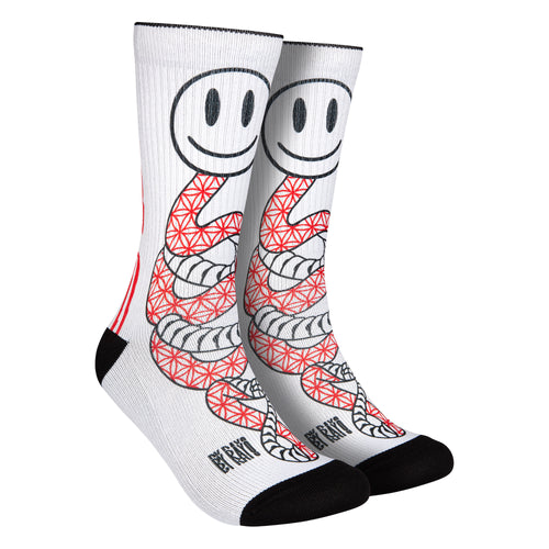 Calcetines con ilustración de Rayo Tattoo que invita a abrir la mente, ideales para un look creativo y original.