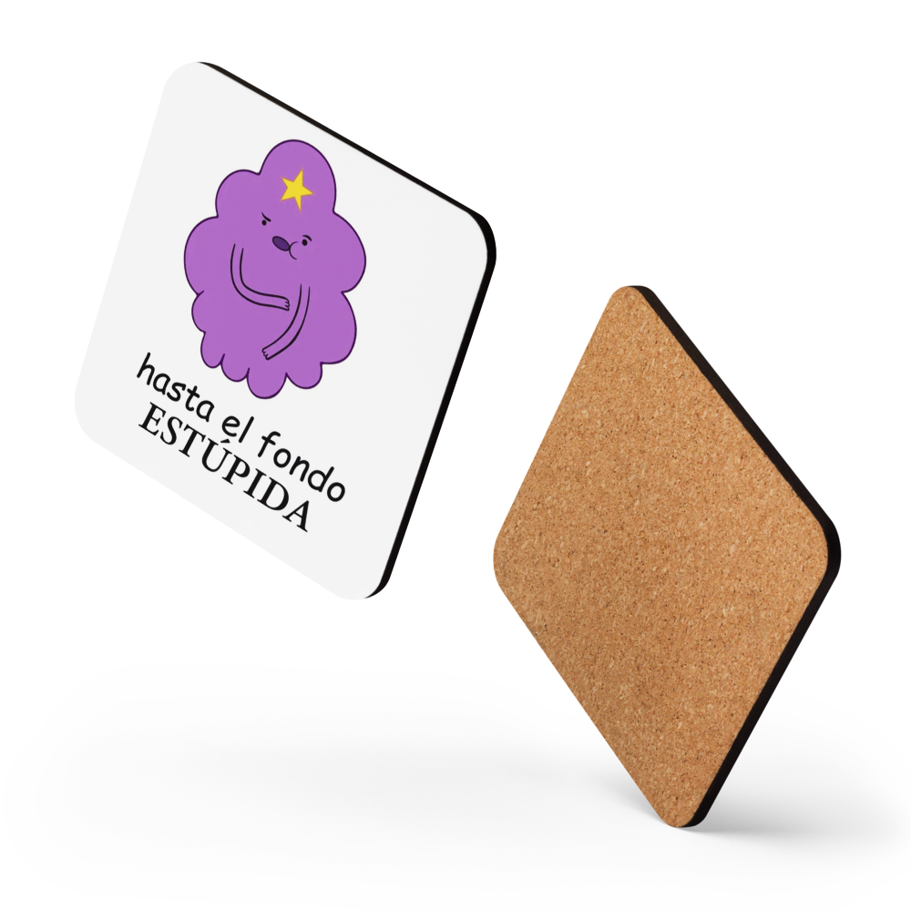 Posavasos Cuadrado de madera MDF Personalizados con reverso de corcho