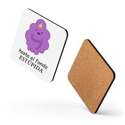 Posavasos Cuadrado de madera MDF Personalizados con reverso de corcho