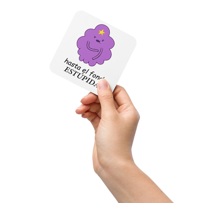 Posavasos Cuadrado de madera MDF Personalizados con reverso de corcho