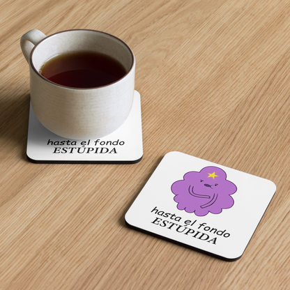 Posavasos Cuadrado de madera MDF Personalizados con reverso de corcho