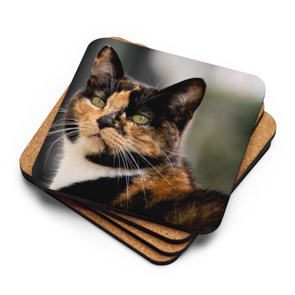 Posavasos Cuadrado de madera MDF Personalizados con reverso de corcho