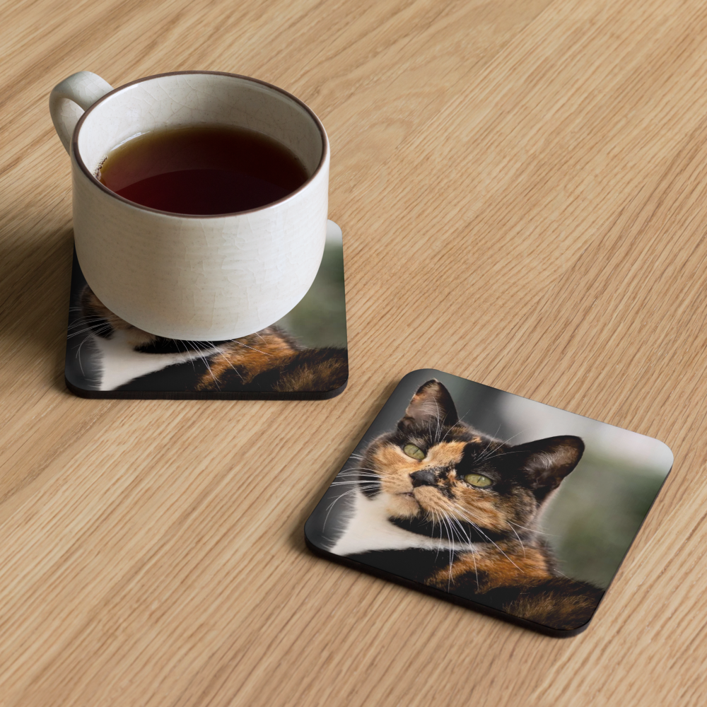 Posavasos Cuadrado de madera MDF Personalizados con reverso de corcho