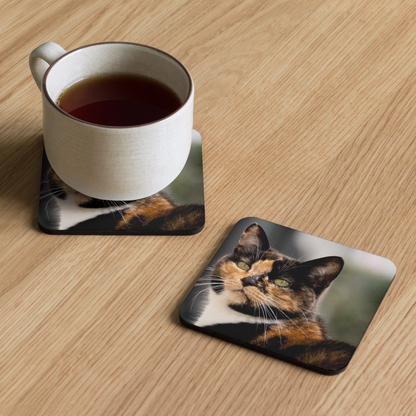 Posavasos Cuadrado de madera MDF Personalizados con reverso de corcho