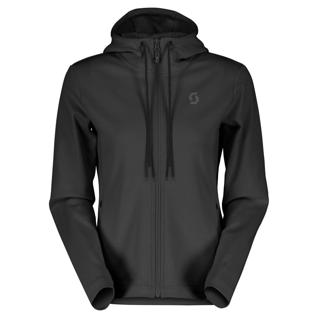 Sudadera cómoda y estilizada en color negro, con un diseño minimalista que incluye el logo de la marca en el pecho, perfecta para mantener el calor sin sacrificar el estilo en días más frescos.