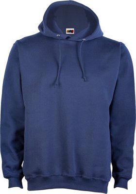 Sudadera cómoda y estilizada en color azul oscuro, con un diseño minimalista que incluye el logo de la marca en el pecho, perfecta para mantener el calor sin sacrificar el estilo en días más frescos.