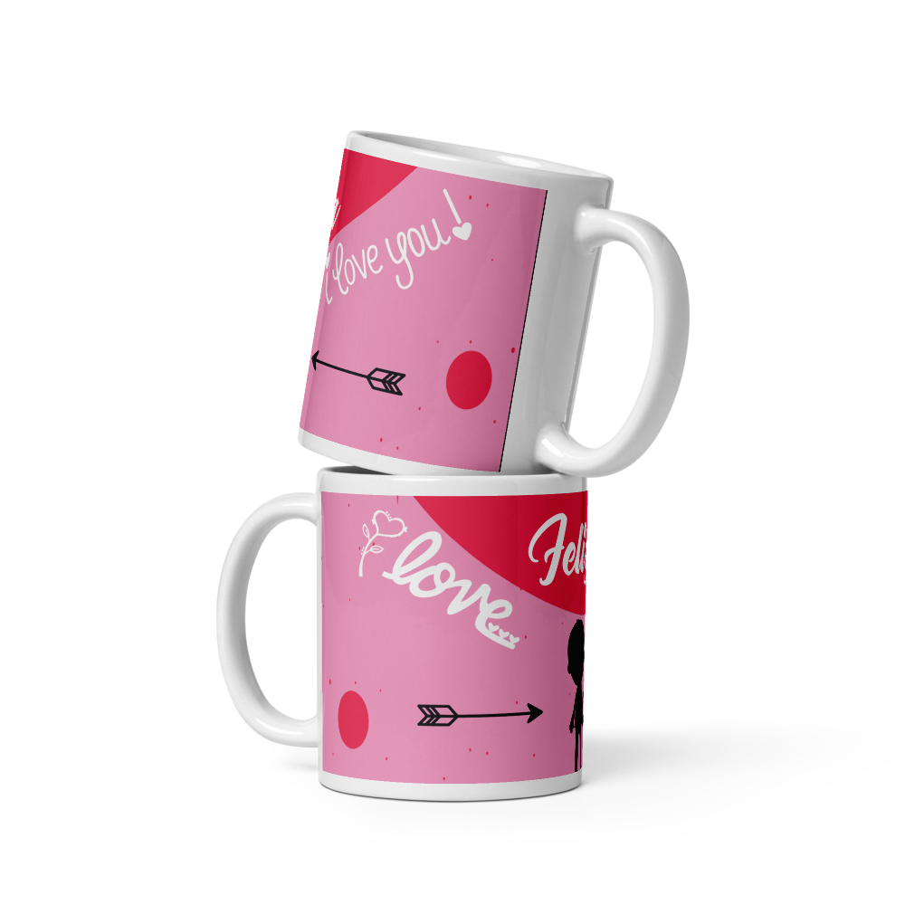 Taza Cerámica Personalizada Blanca con Brillo y con caja individual