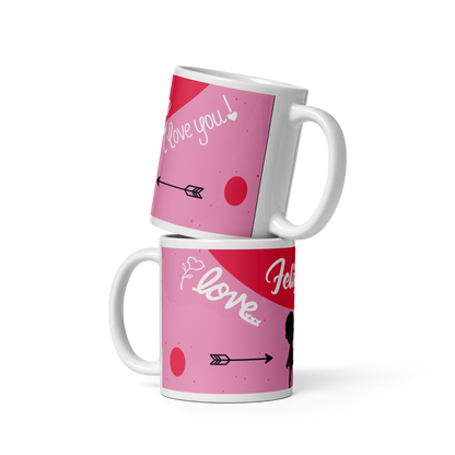 Taza Cerámica Personalizada Blanca con Brillo y con caja individual